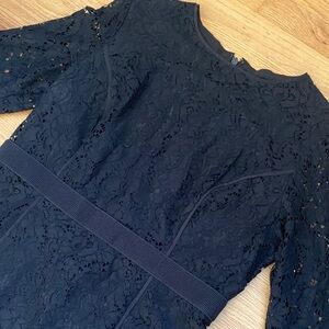 Eva Mendes for New York & Company Black Lace Midi Dress